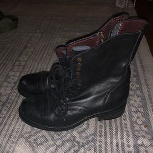 Steve madden leather combat boots